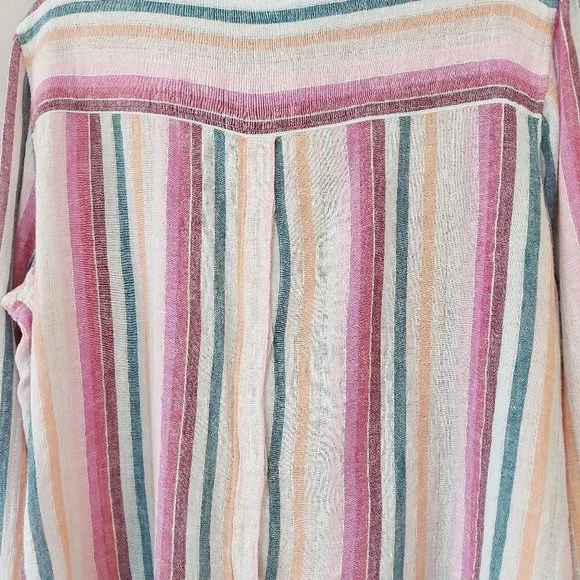 Colorful Striped Button-Up Shirt - Picture 4 of 12